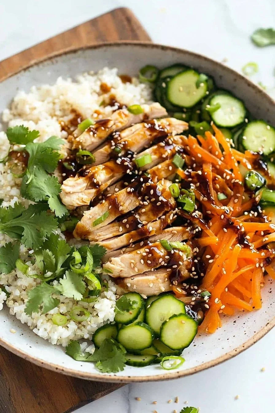 Chicken Asian Pickled Vegetable Bowls