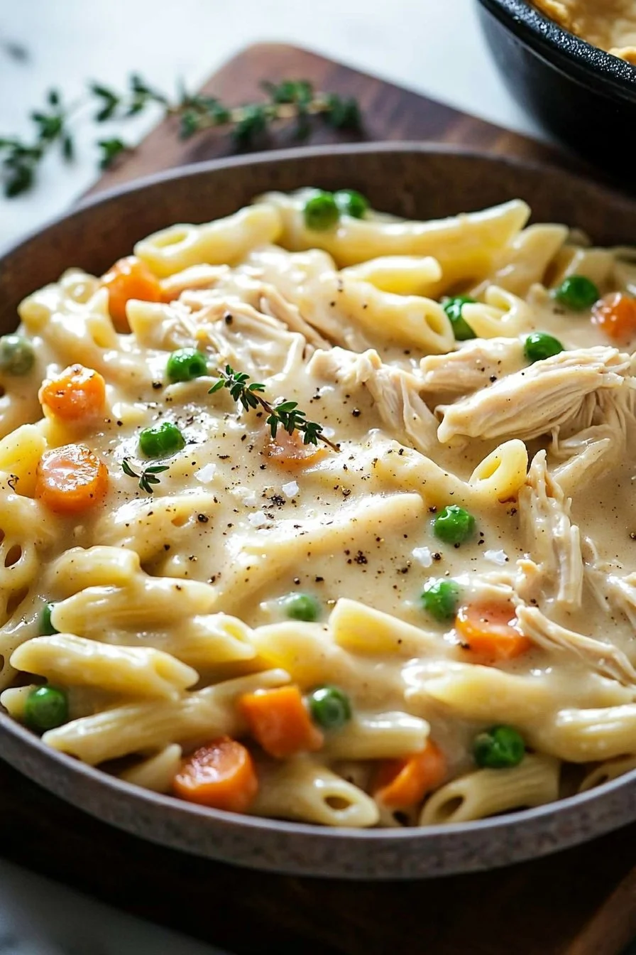 Chicken Pot Pie Meets Pasta