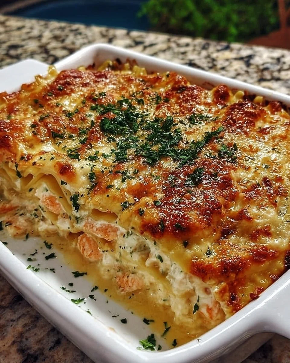 Chicken Scampi Lasagna