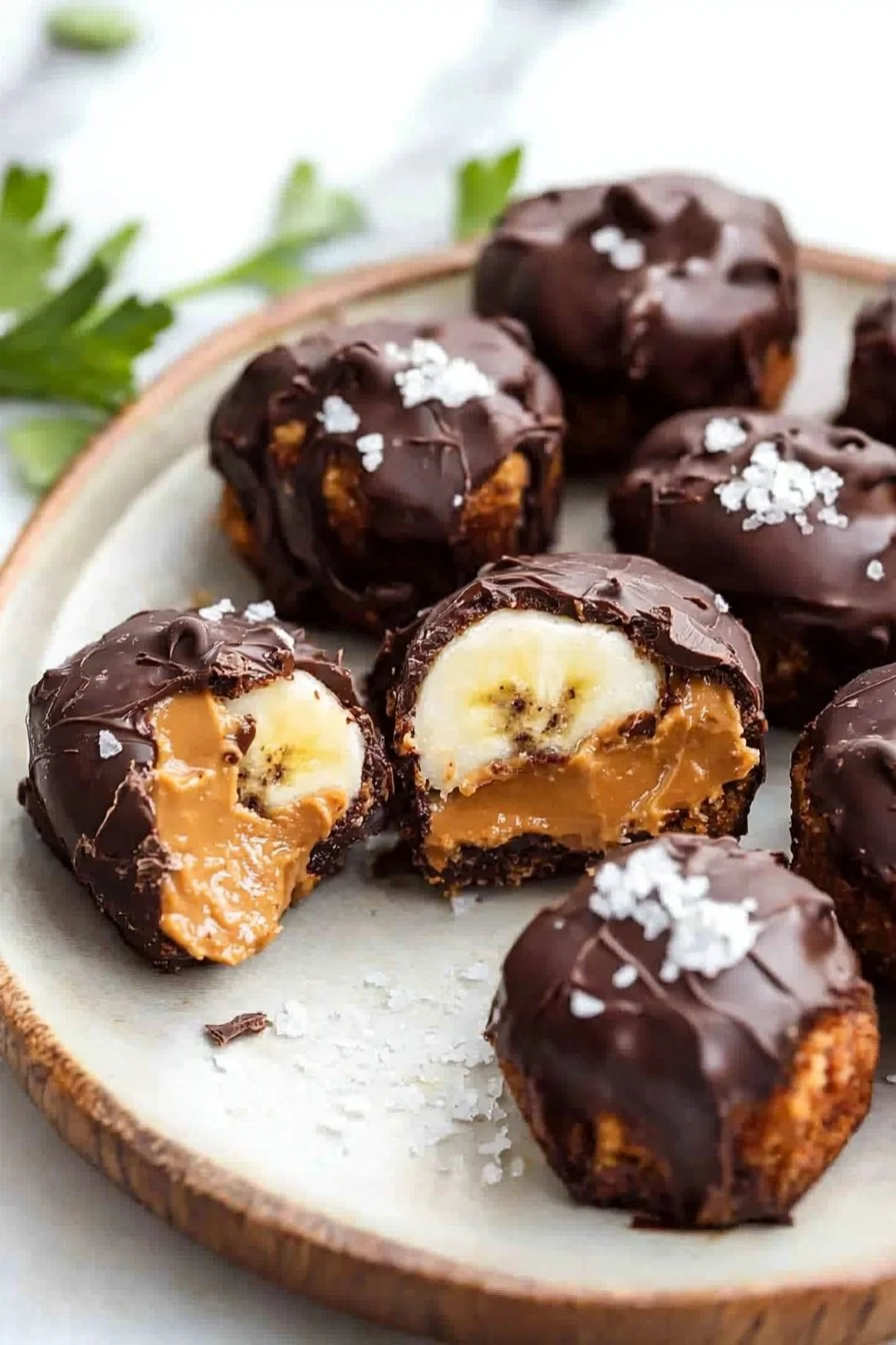 Chocolate Peanut Butter Banana Bites