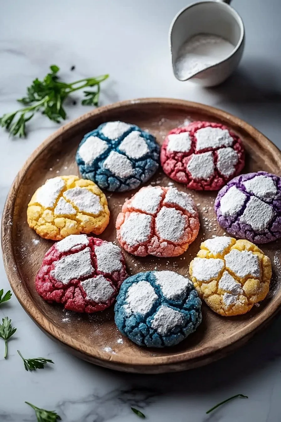Colorful Crinkle Cookies