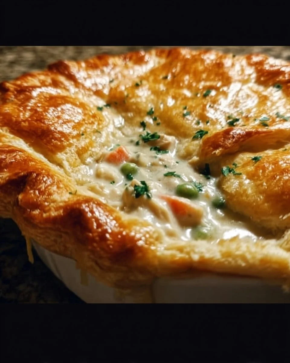 Delicious Creamy Chicken and Vegetable Pot Pie