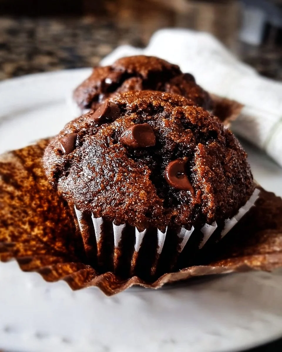 Double Chocolate Espresso Muffins - Browned Butter Blondie