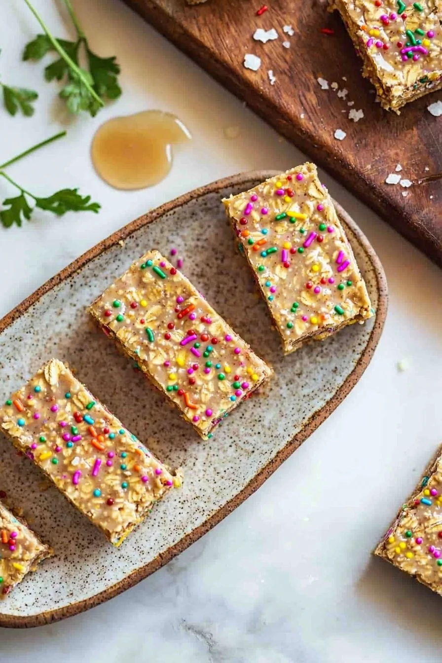 Easy Birthday Cake Protein Bars