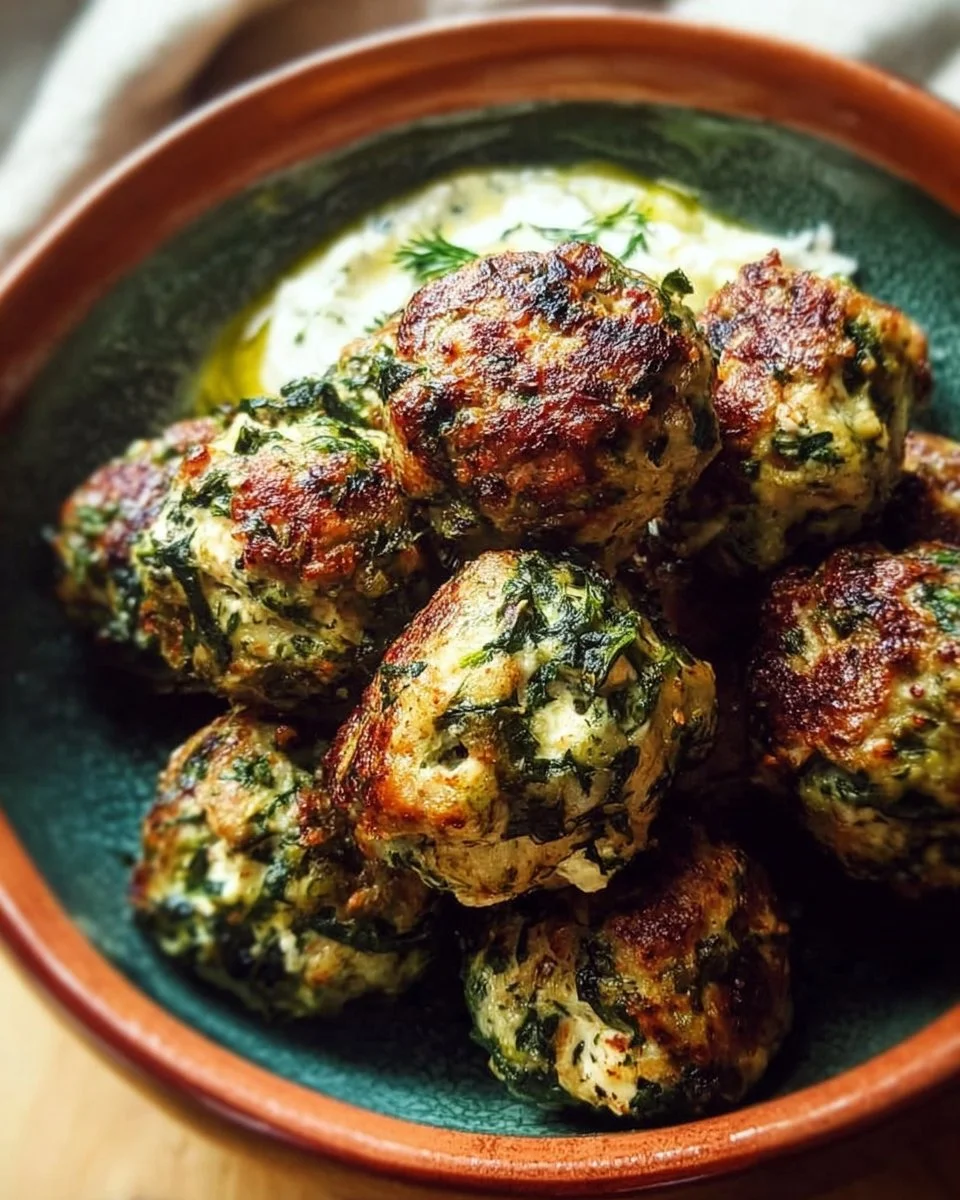 Easy Mediterranean Spinach And Feta Meatballs