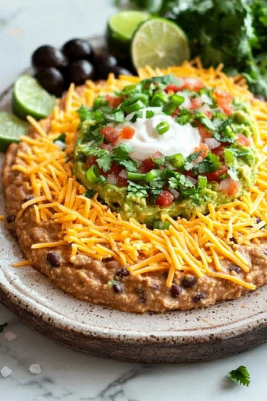 Easy Mexican 7-Layer Bean Dip