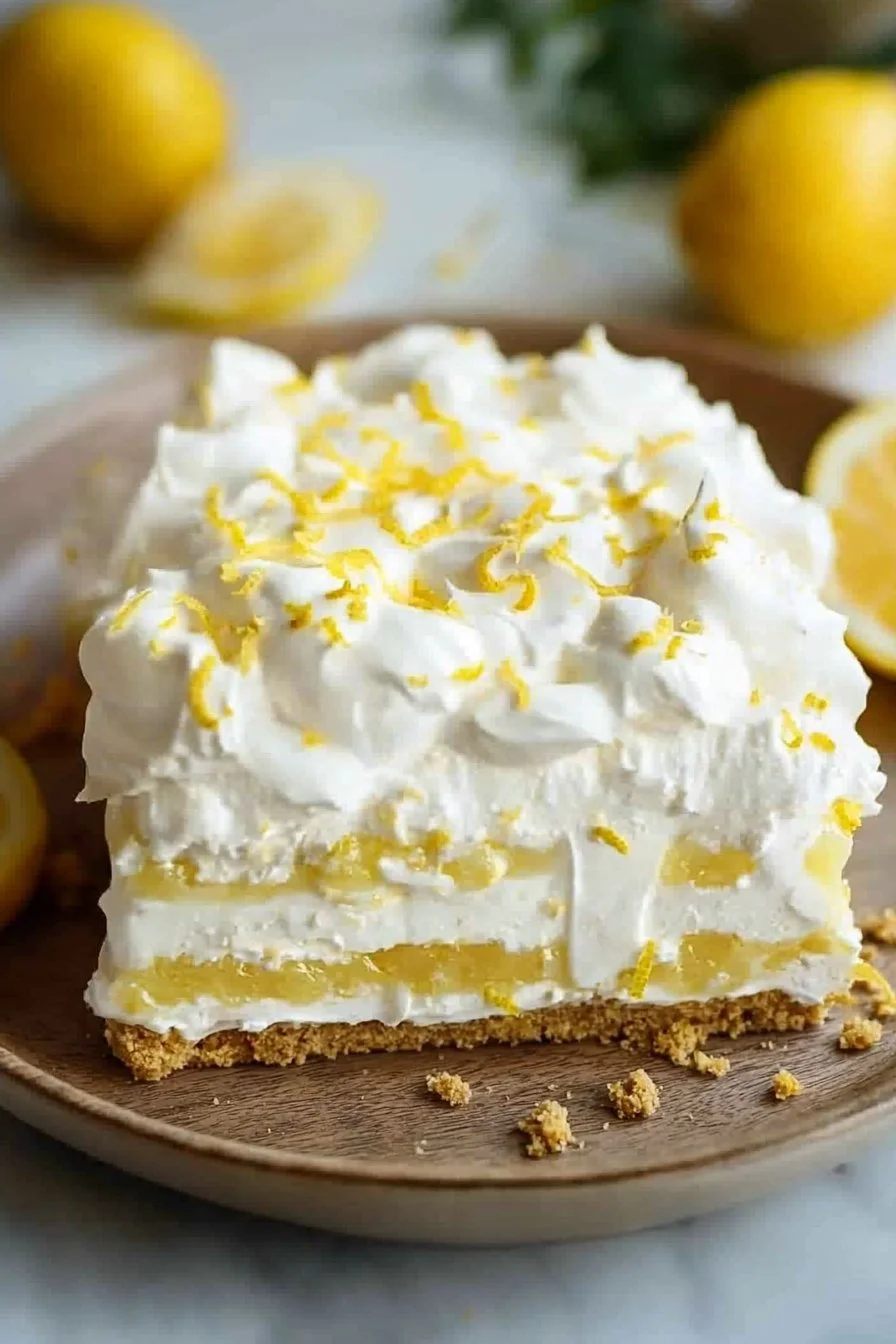Easy No-Bake Lemon Cream Layer Dessert