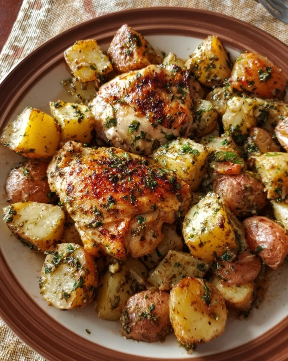 Easy One-Pan Garlic Butter Chicken and Potatoes