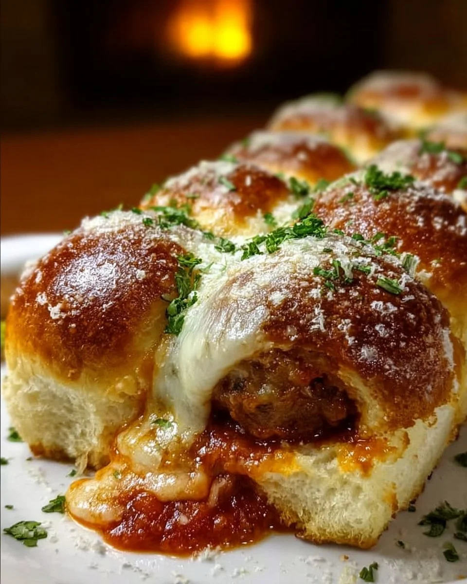 Easy Pull-Apart Meatball Sliders