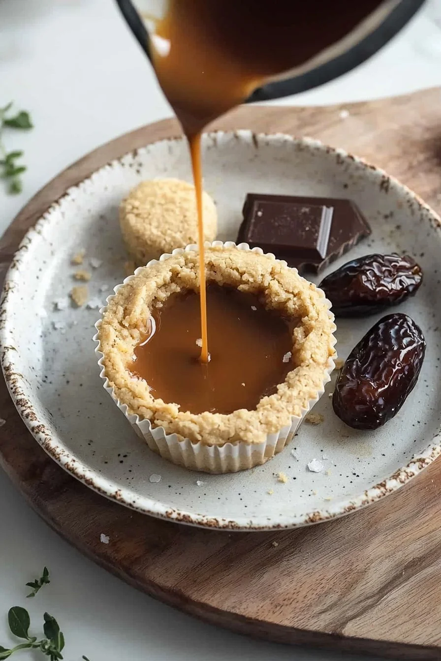 Easy Vegan Caramel Cookie Cups