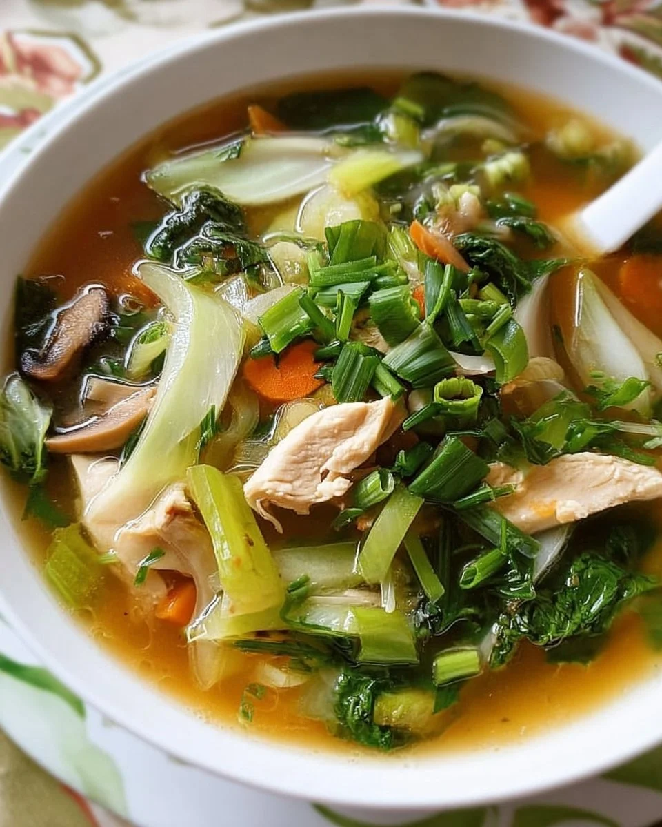 Hearty Bokchoy Chicken Soup