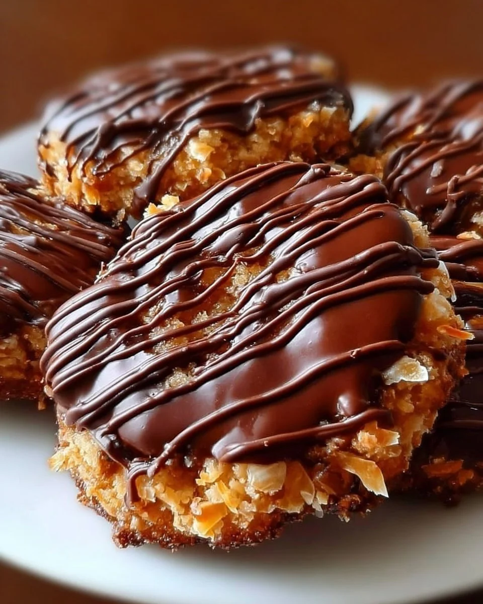 Homemade Coconut Caramel Chocolate Cookies