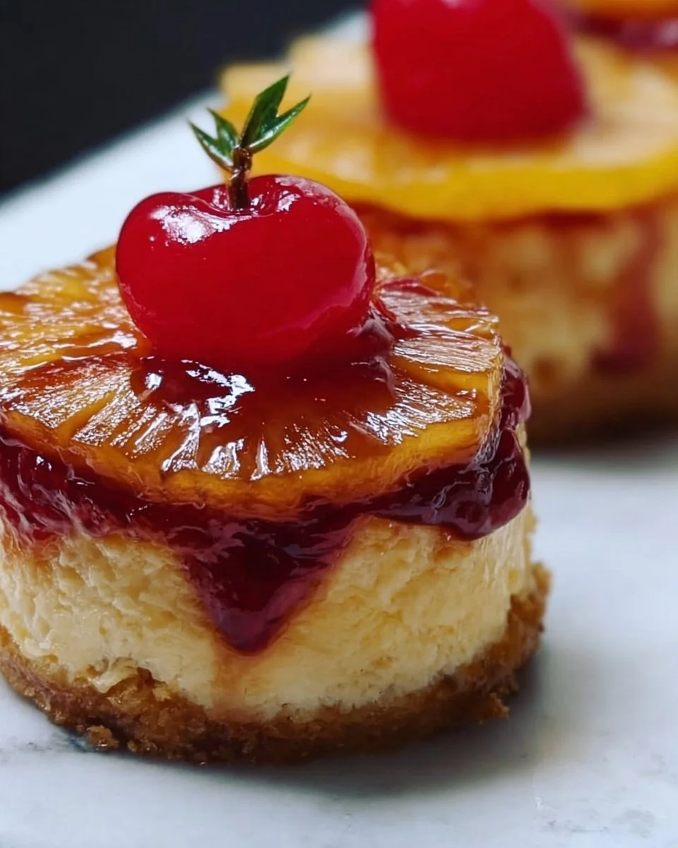Homemade Mini Pineapple Upside-down Cheesecake