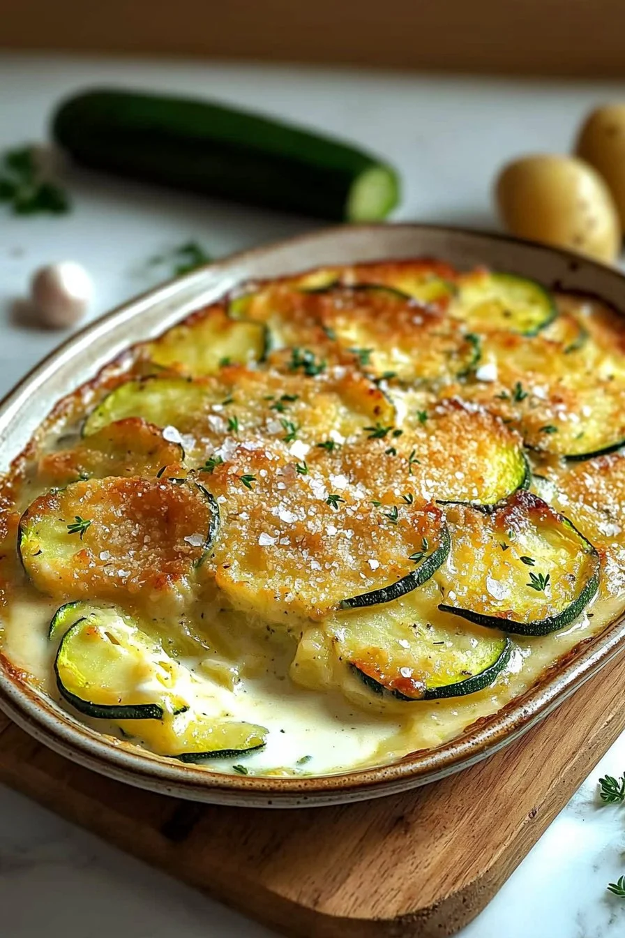 Homemade Zucchini Gratin Dauphinois
