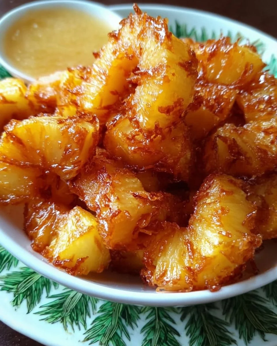 Honey-Glazed Fried Pineapple