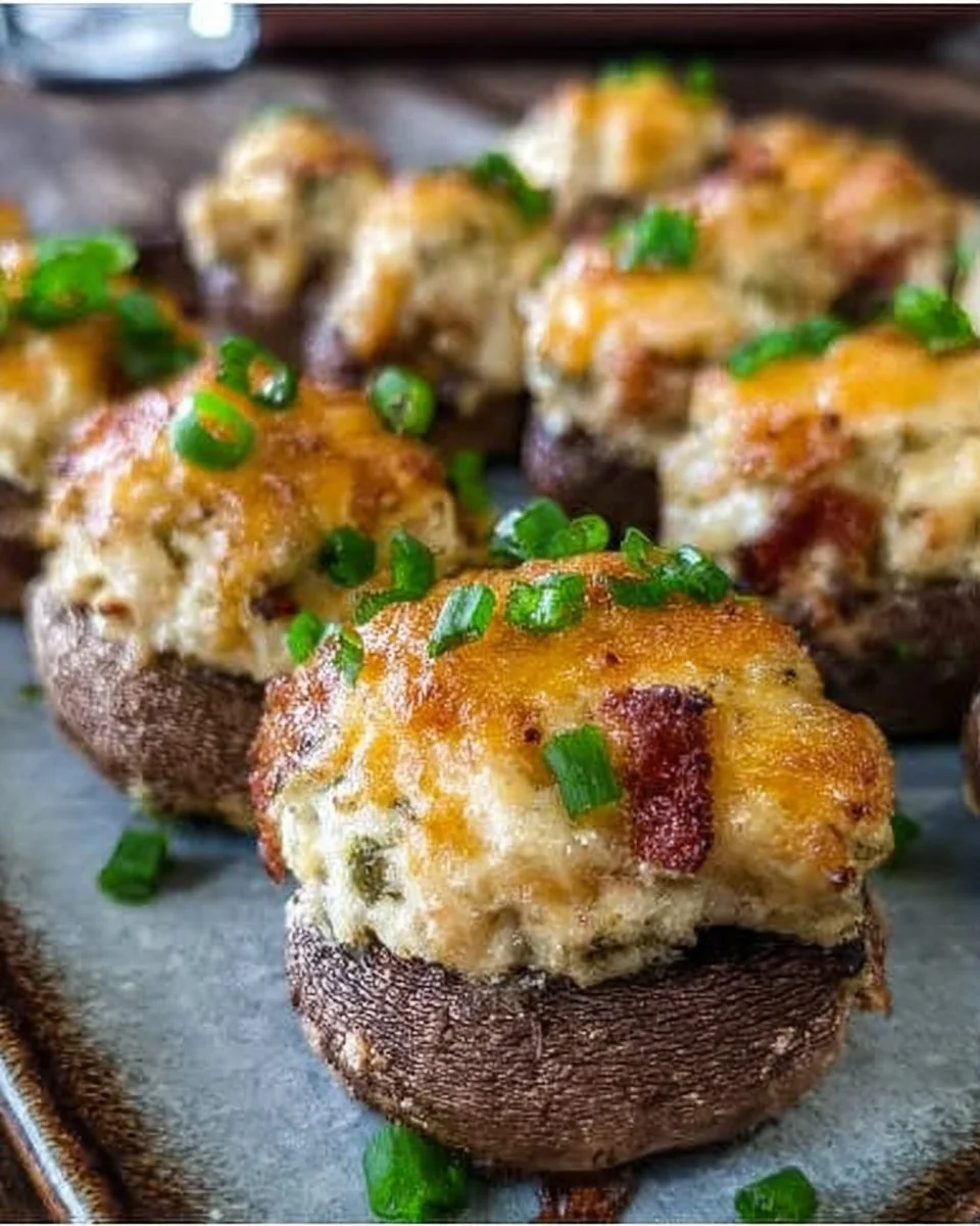 Jalapeno Popper Stuffed Mushrooms
