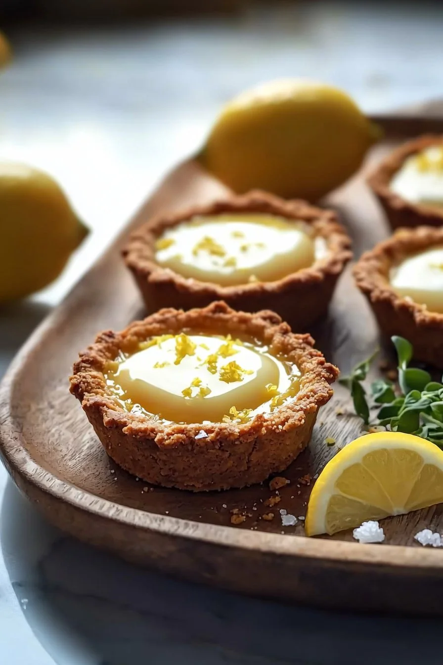 Lemon Tartlets on Speculoos Crust