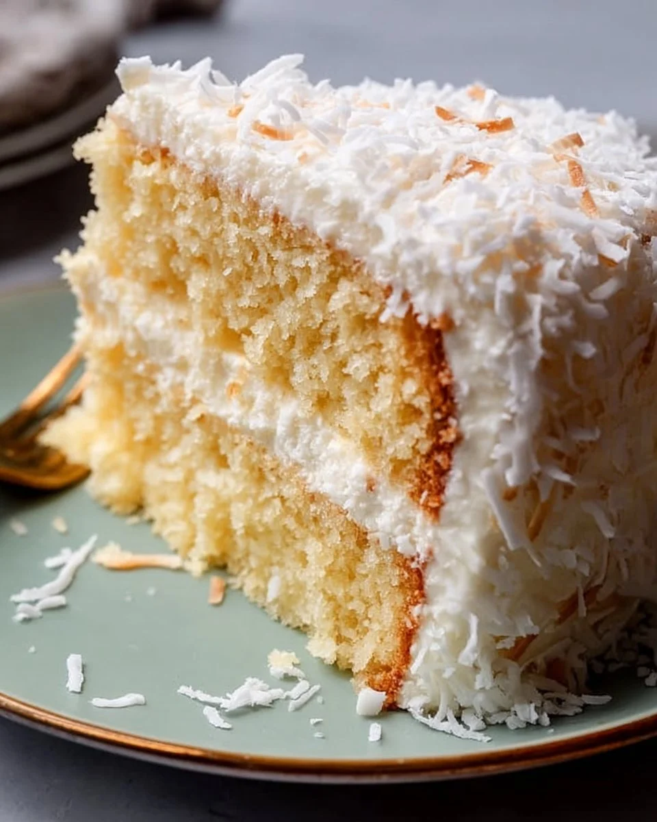 Mouthwatering Coconut Cake With Sour Cream Frosting