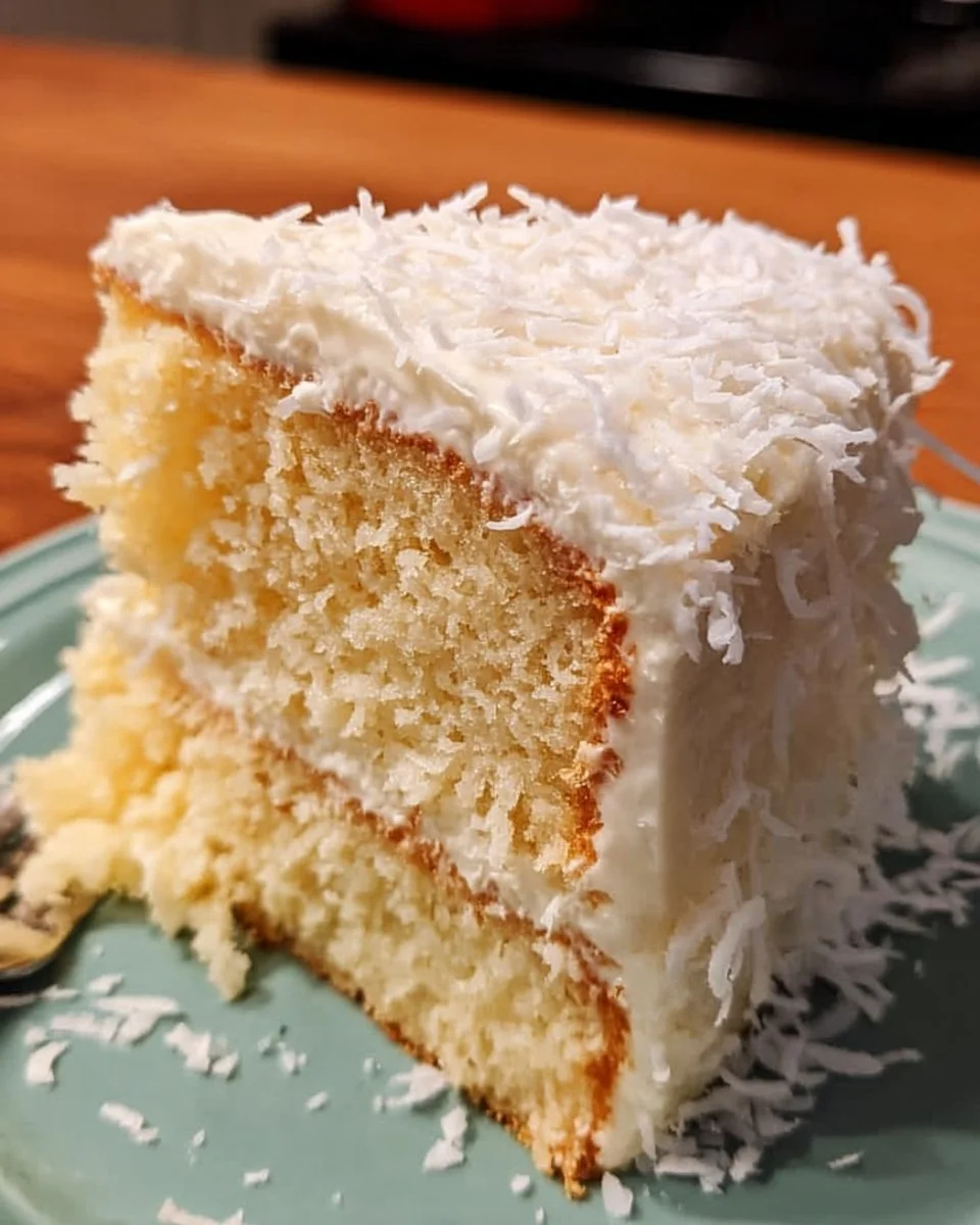 Mouthwatering Coconut Cake With Sour Cream Frosting