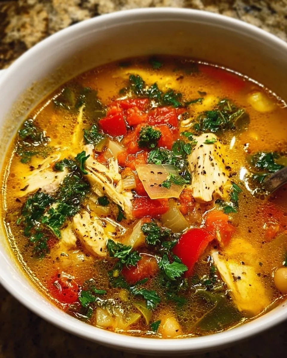 Mouthwatering Mediterranean Chicken Soup