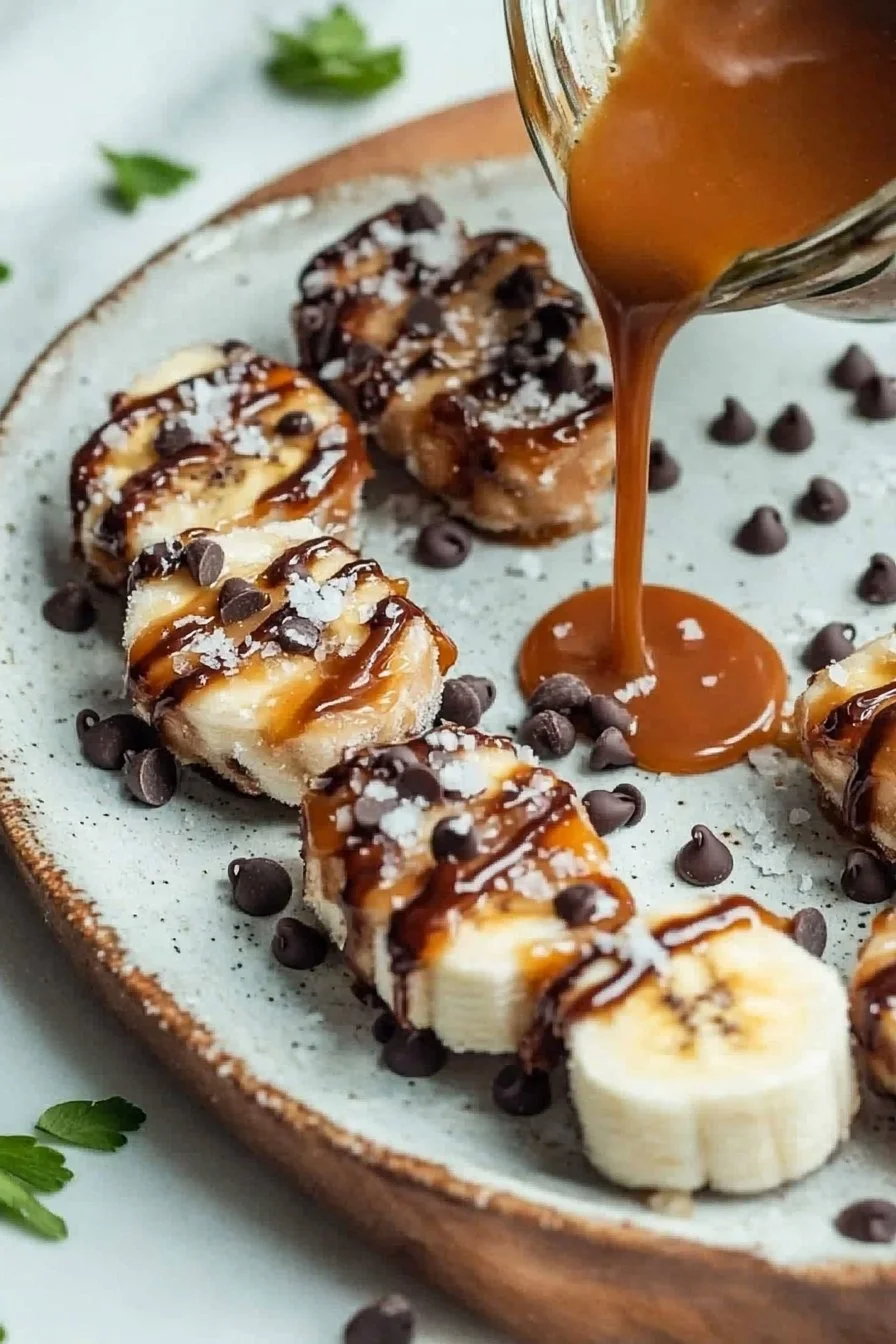 Must-Try Frozen Banana Chocolate Caramel Bites