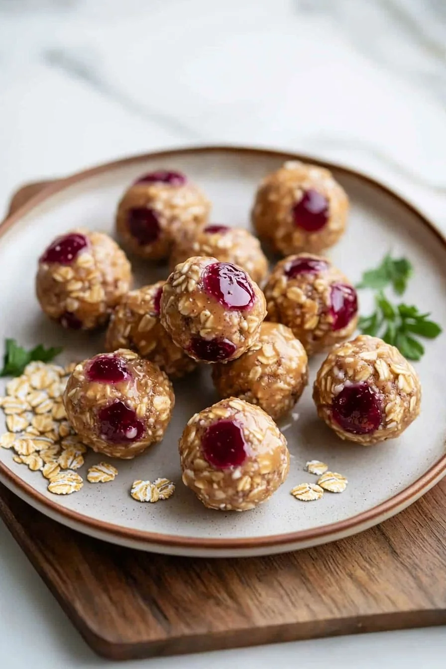 Peanut Butter & Jelly Protein Balls
