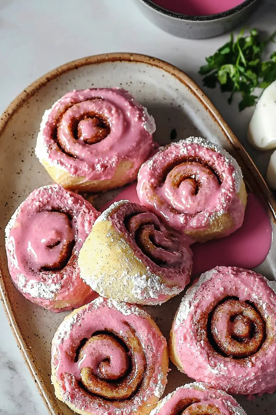 Pink Cinnamon Rolls