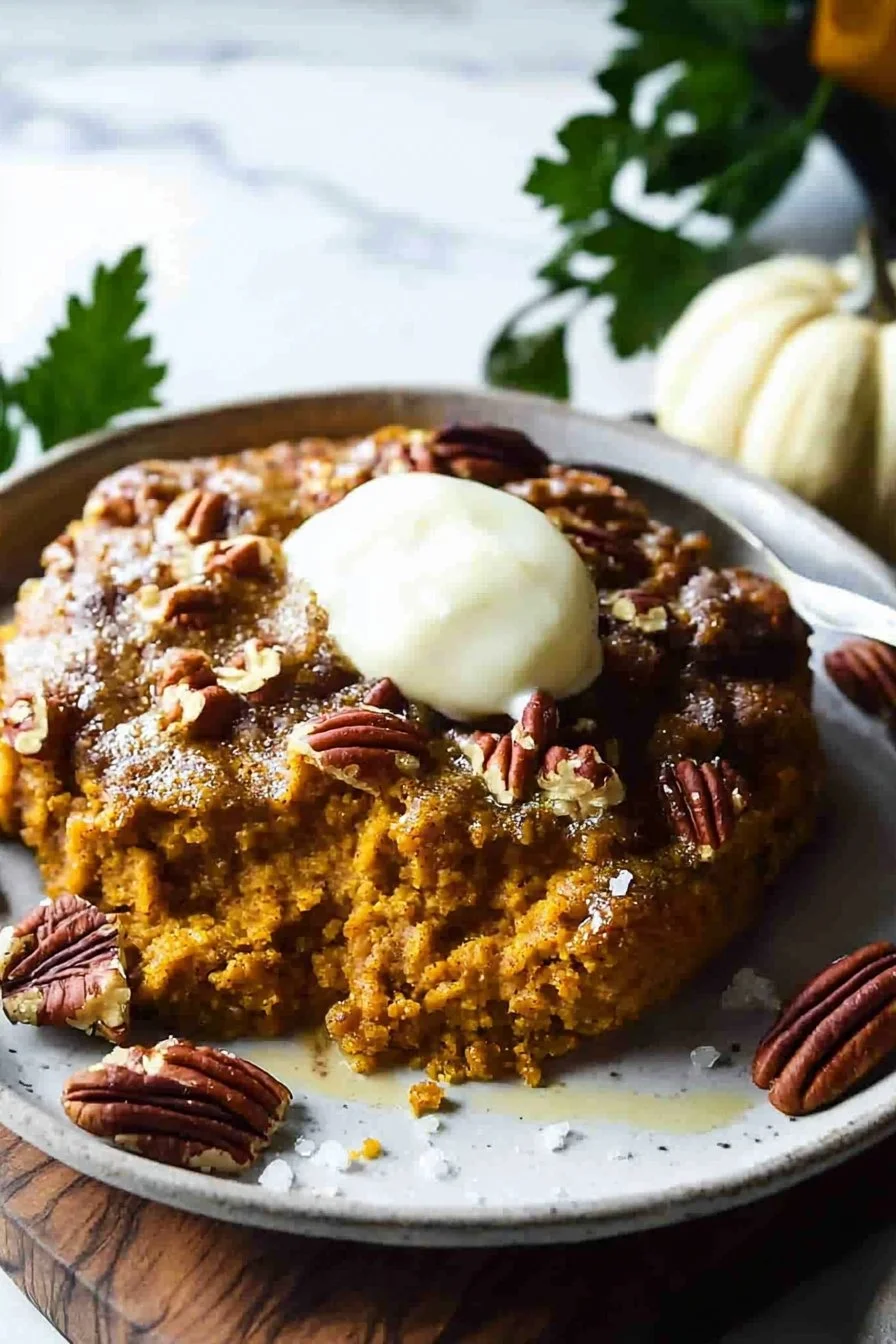 Pumpkin Pecan Cobbler