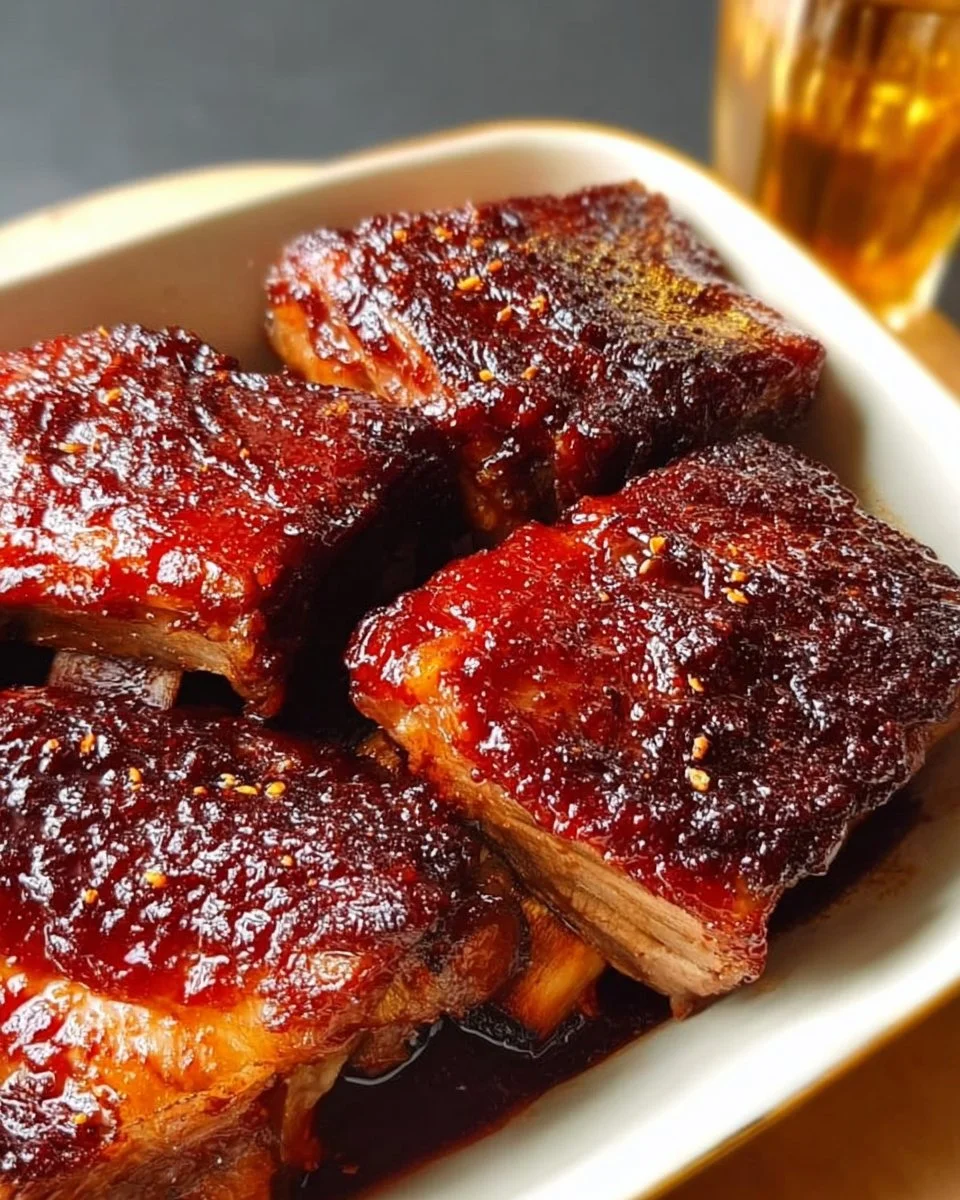 Quick Beef Ribs In Sweet Marinade
