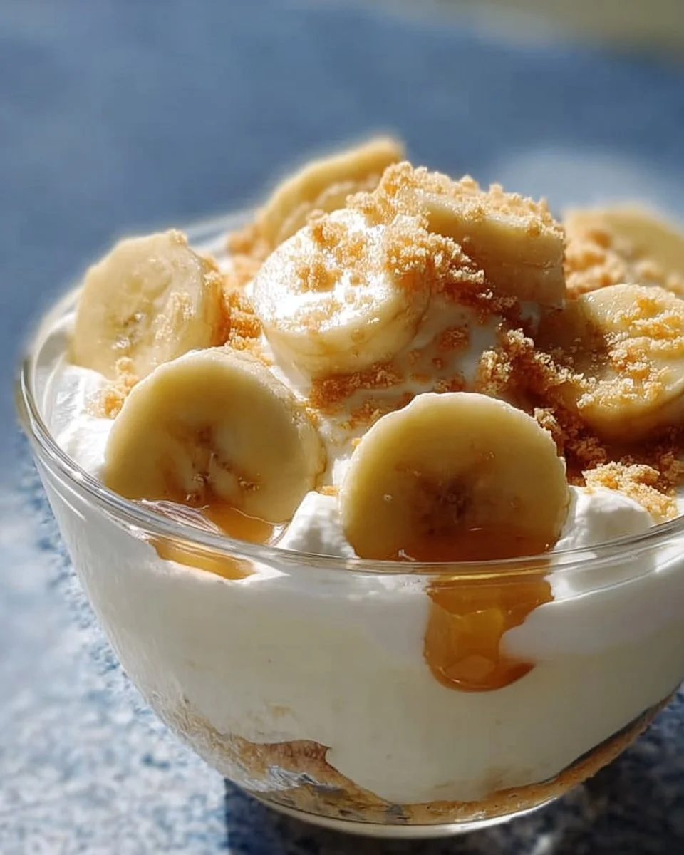 Quick Greek Yogurt Banana Pudding