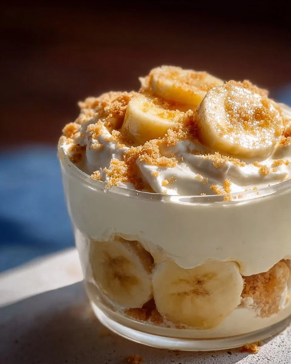 Quick Greek Yogurt Banana Pudding