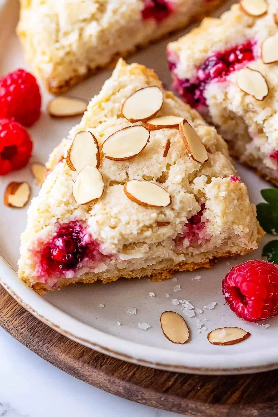 Raspberry Almond Cream Scones