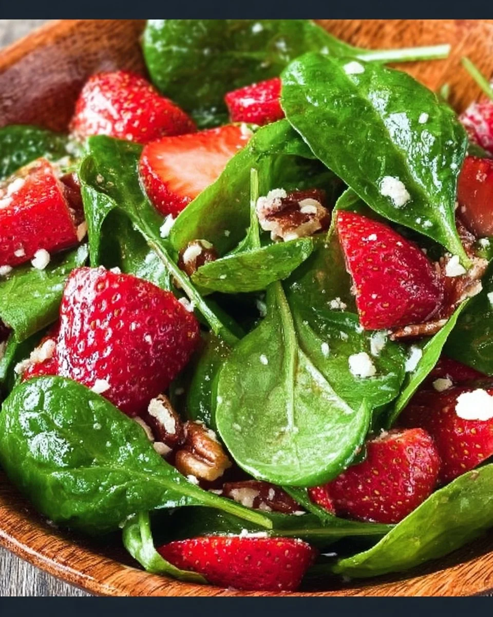Refreshing Spinach Strawberry Salad with Balsamic Dressing