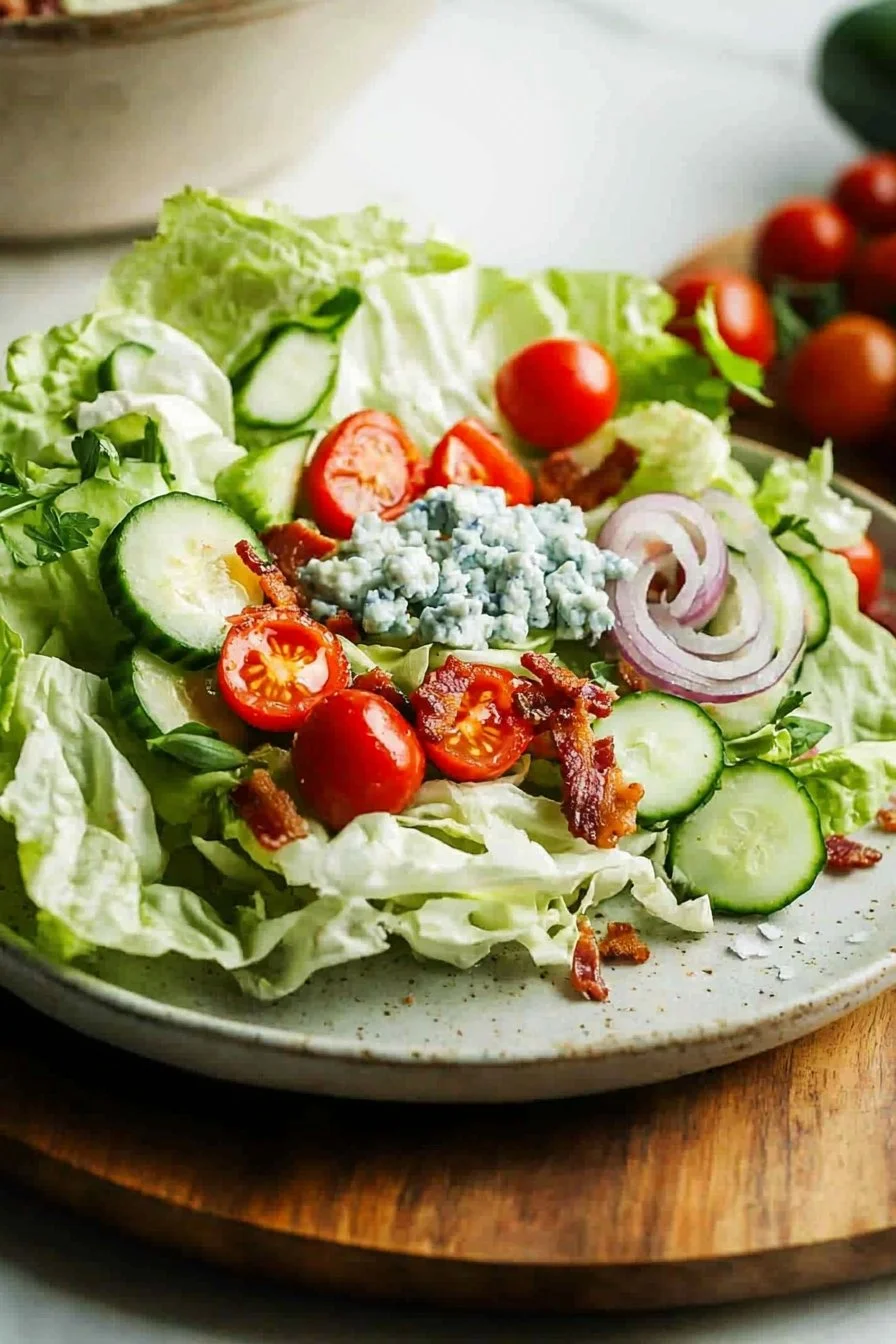 Restaurant Style Crispy Iceberg Salad