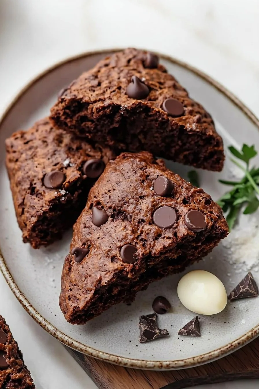 Rich Sourdough Double Chocolate Scones