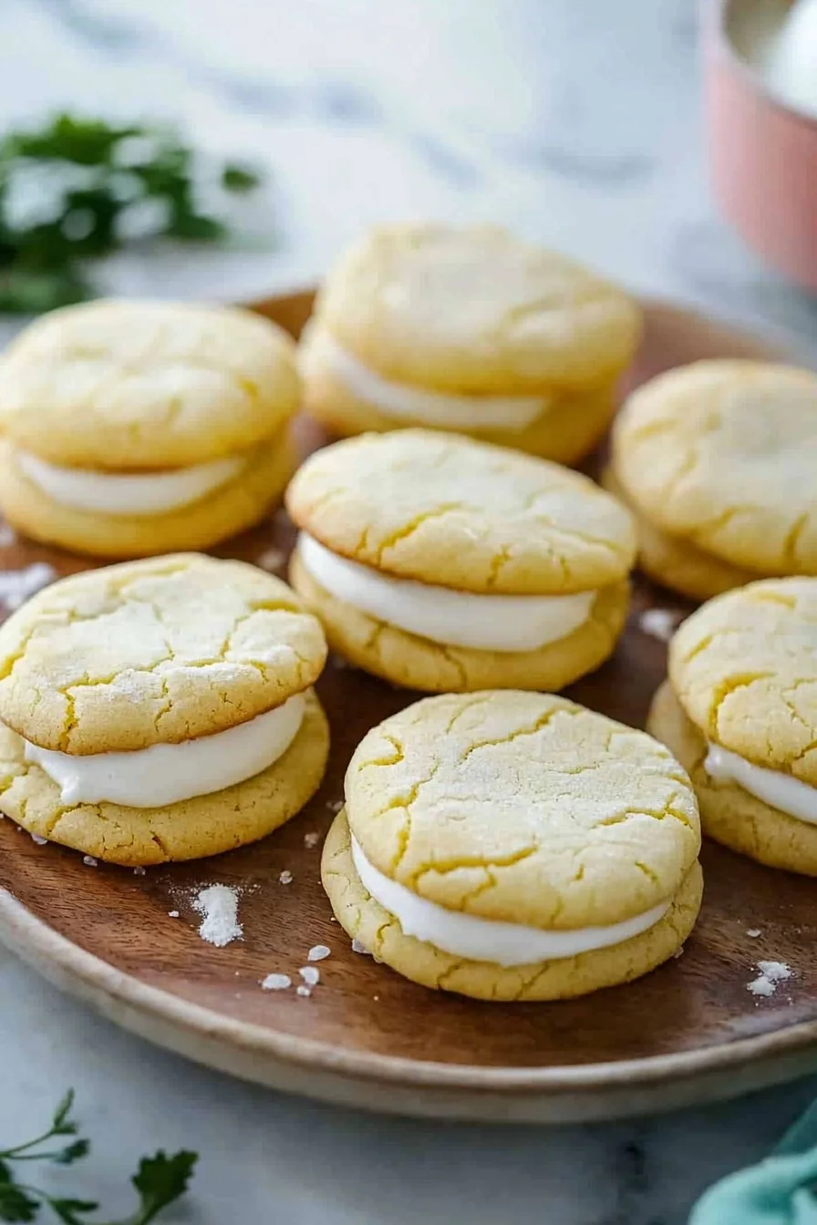 Sandwich Sugar Cookies with Easy Vanilla Filling
