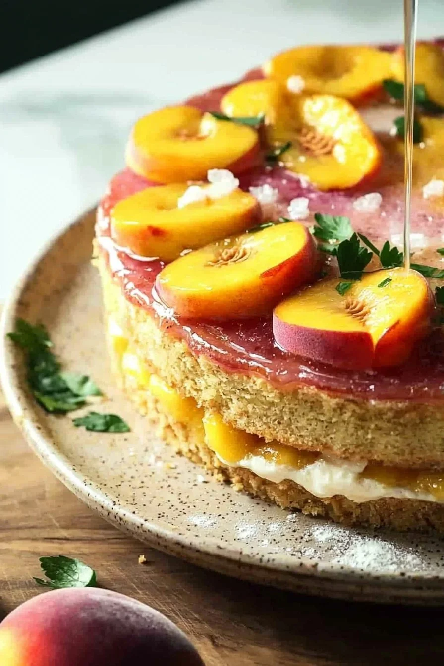 Sautéed Peach Cake