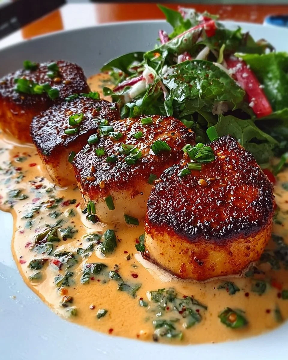 Seared Salmon with Spicy Cajun Cream Sauce