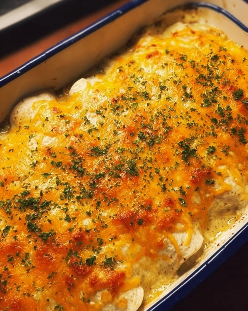 Simple Creamy Ranch Chicken Enchiladas