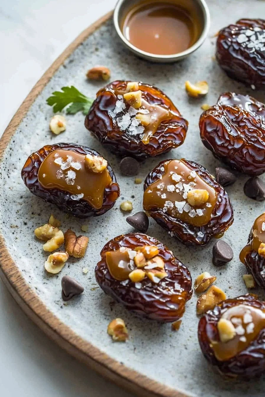 Smashed Date Chocolate Caramel Bites