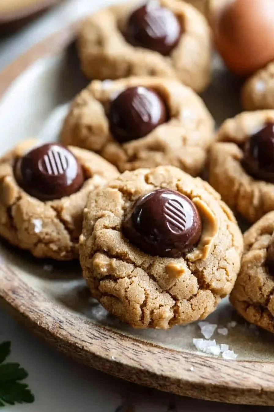 Soft & Chewy Peanut Butter Chocolate Kiss Cookies