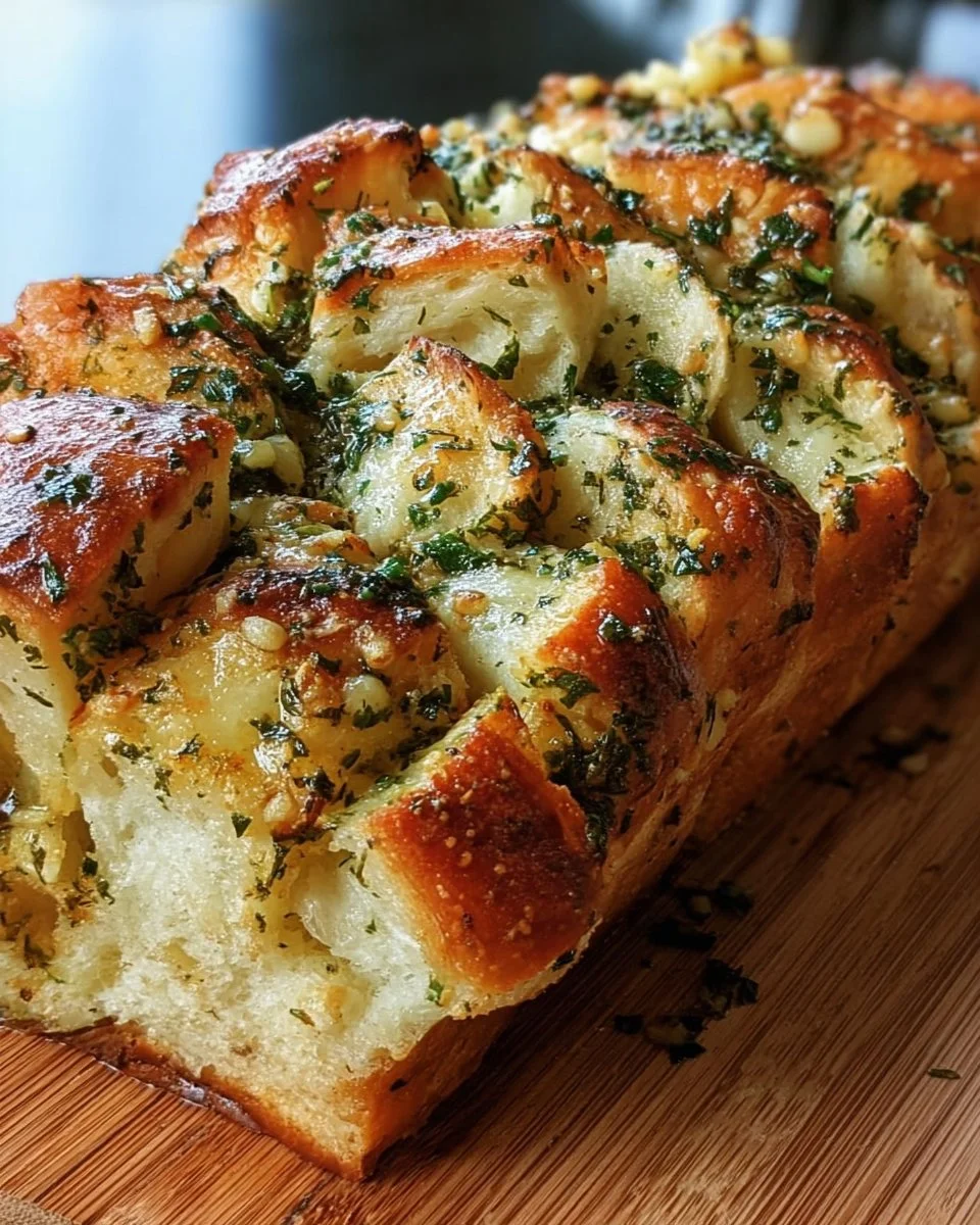 Sourdough Discard Garlic Pull Apart Bread
