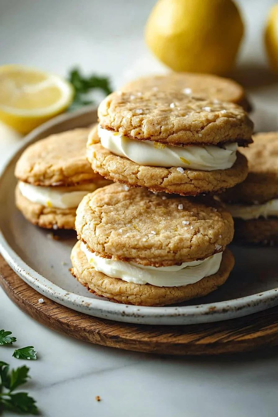 Sourdough Discard Lemon Cookie Sandwiches