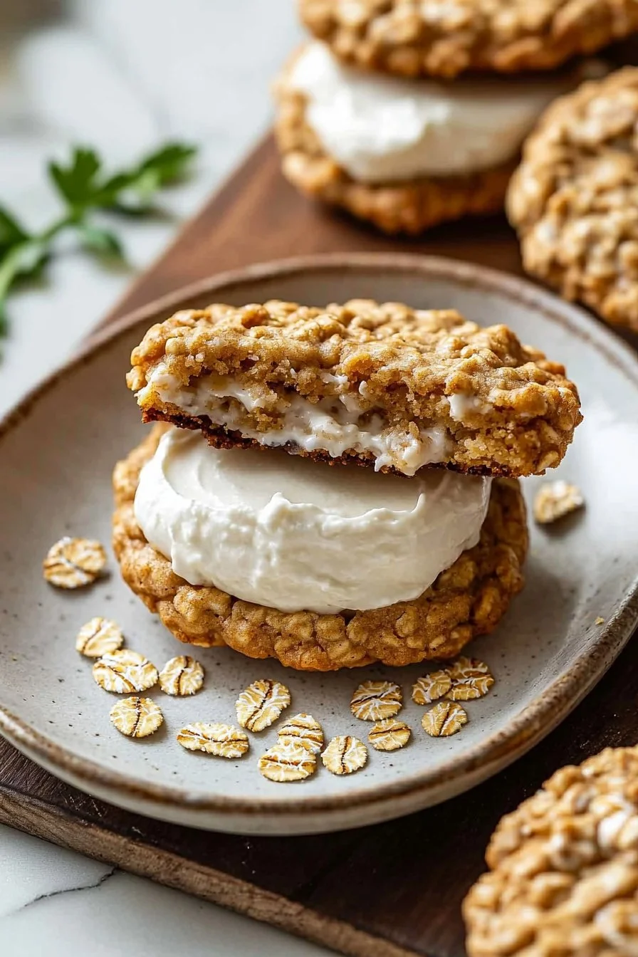 Sourdough Oatmeal Cream Pie Sandwich Cookies