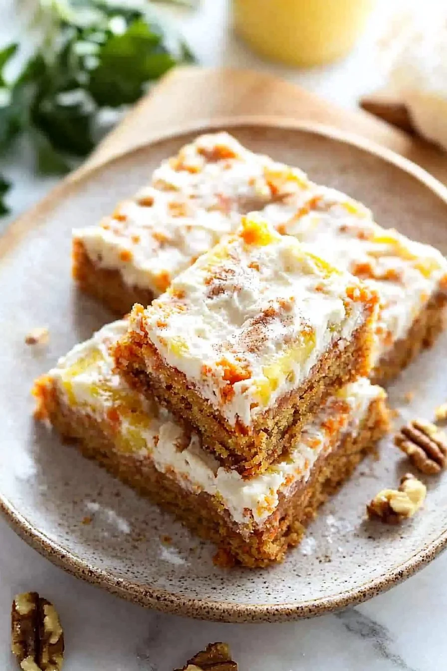 Spring Carrot Cake Bars
