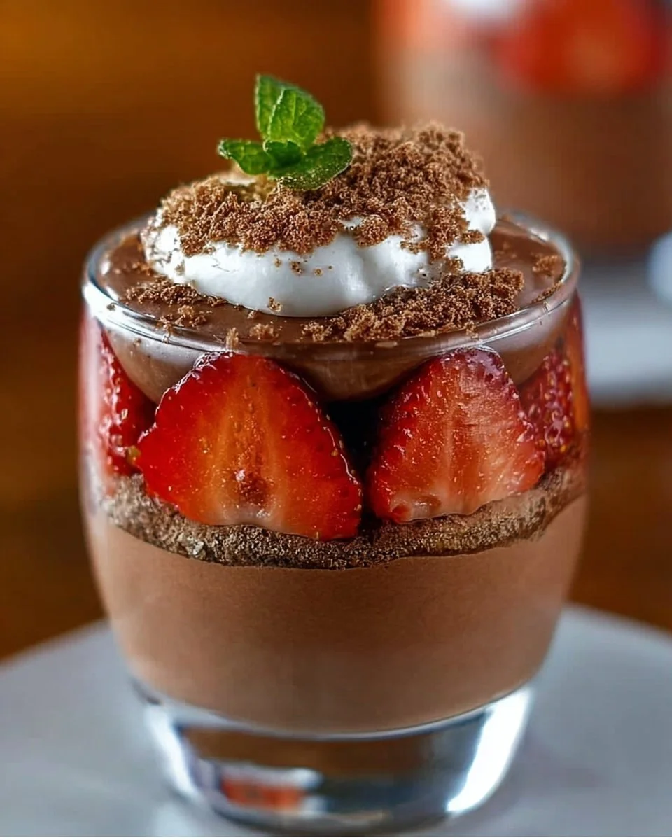 Strawberry Chocolate Mousse Parfait
