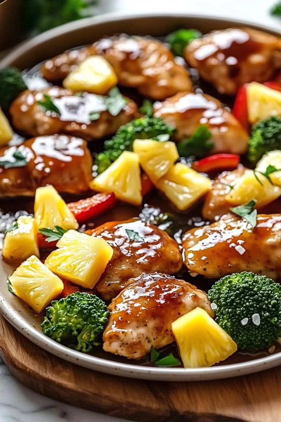 Teriyaki Chicken and Pineapple Sheet Pan