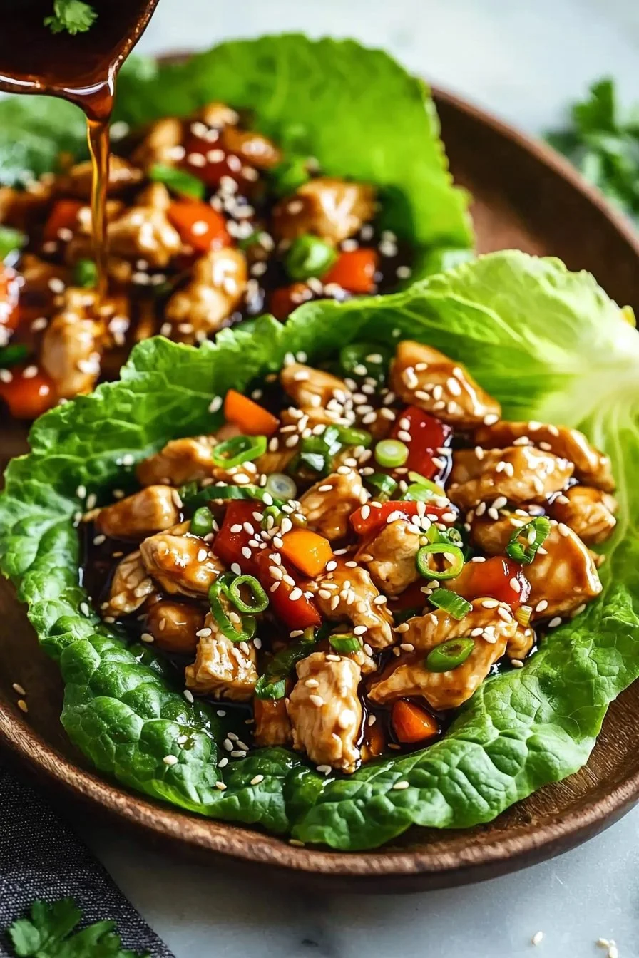 Teriyaki Chicken Lettuce Wraps