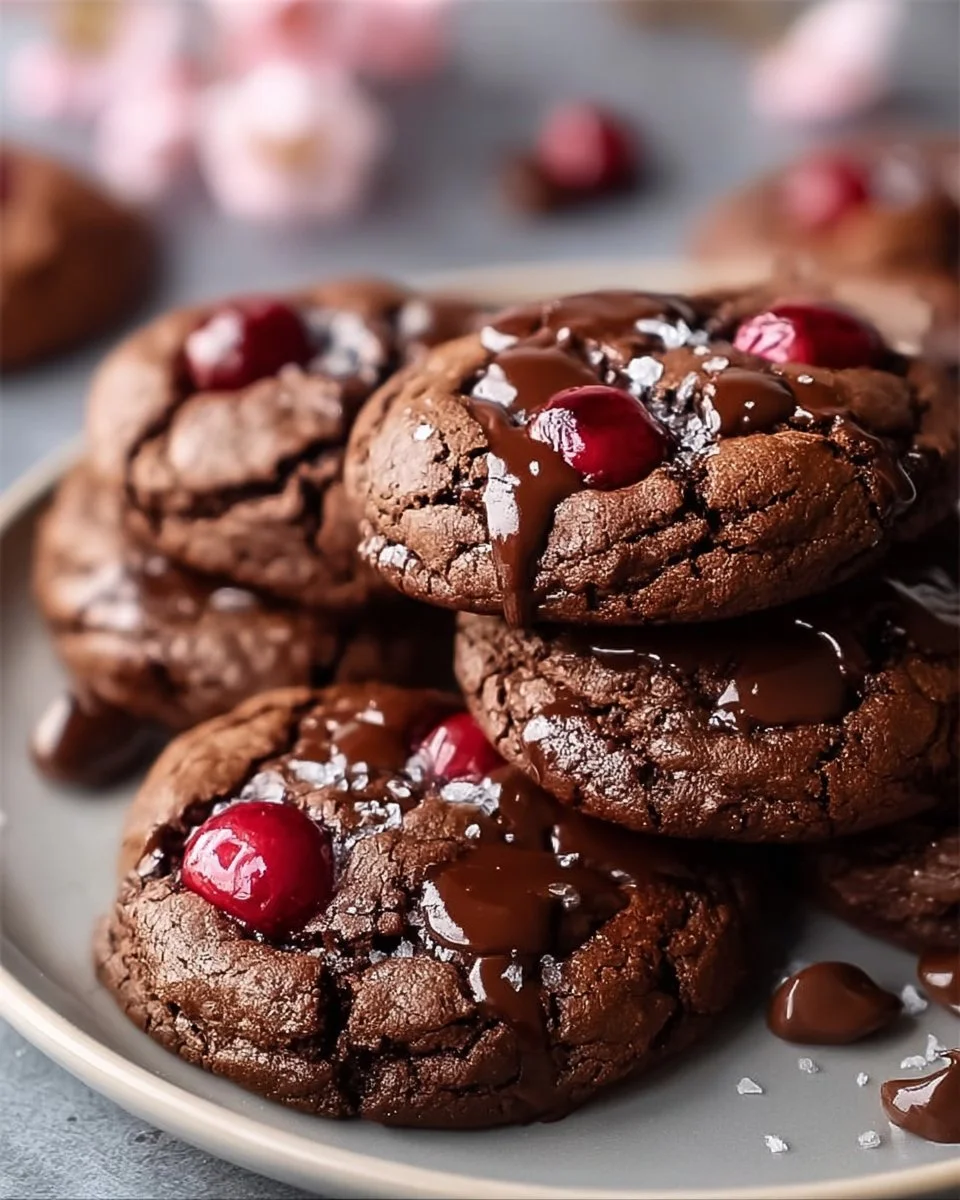 Truly Chewy Gooey Chocolate Cherry Cookies
