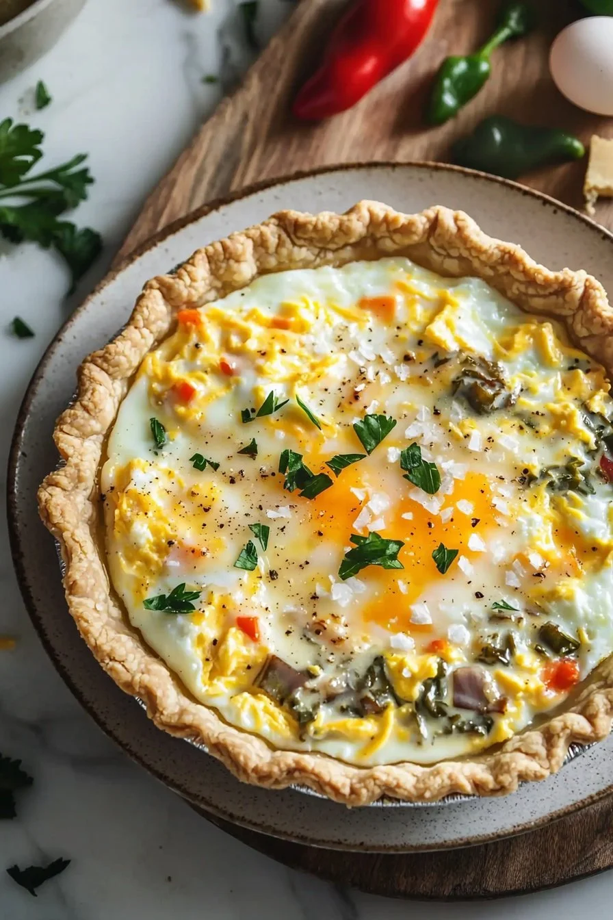 Ultimate Creamy Egg and Cheese Pie